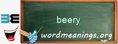 WordMeaning blackboard for beery